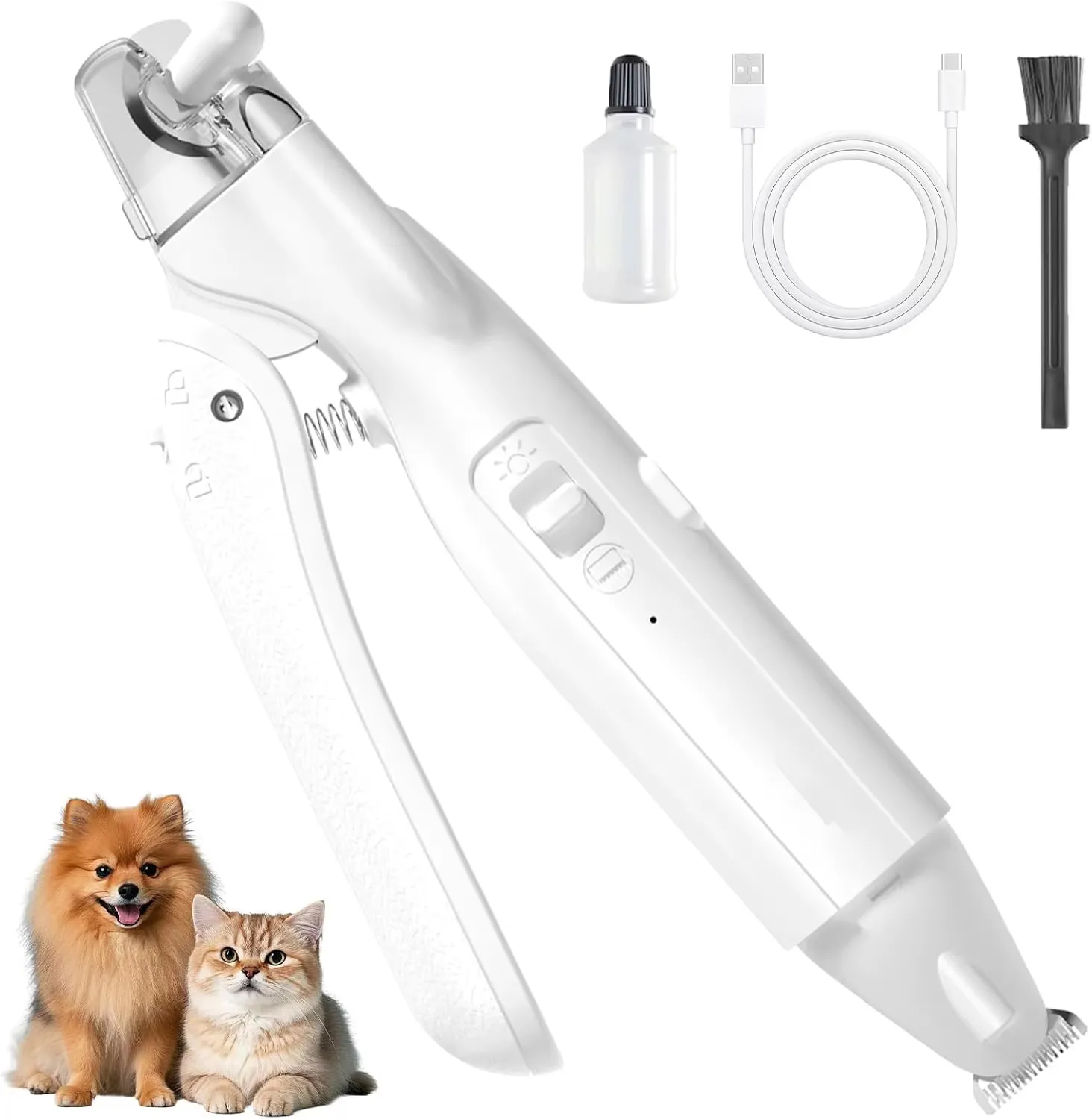 Pet electric clipper set for dog, cat & accessories